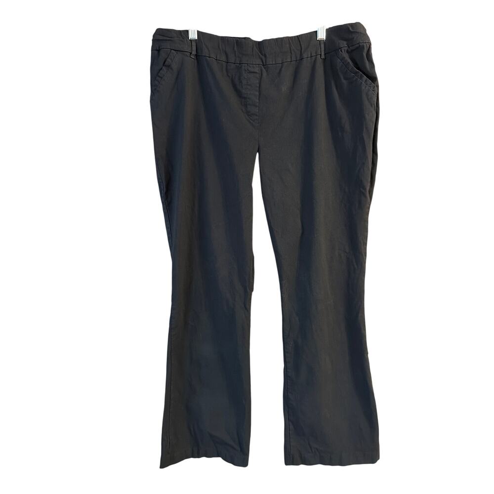 Rekucci Women's Plus Size Black Bootcut Dress Pants Size 22WP 22 Petite